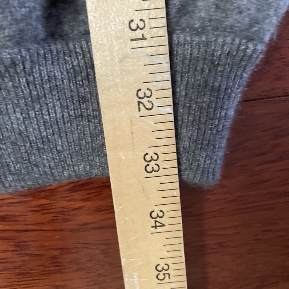Vince 100% Cashmere Babydoll Long Sleeve‎ Sweater Dress Y2K Phoebe Gray Sz S B27 - Picture 12 of 12